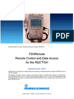 Fshremote Remote Control and Data Access For The R&S FSH: Application Note 1ma70