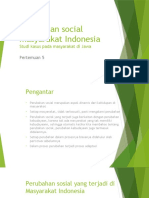 Perubahan Sosial Masyarakat Indonesia