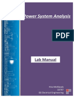 Power System Analysis: Lab Manual