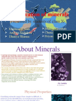 Conservation of Minerals: Presented by Students of Class X-B