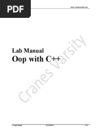 Lab Manual: Oop With C++