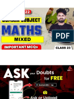 CUET Maths Domain Chapter Wise: Mixed