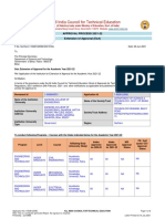 All India Council For Technical Education: Approval Process 2021-22 Extension of Approval (Eoa)