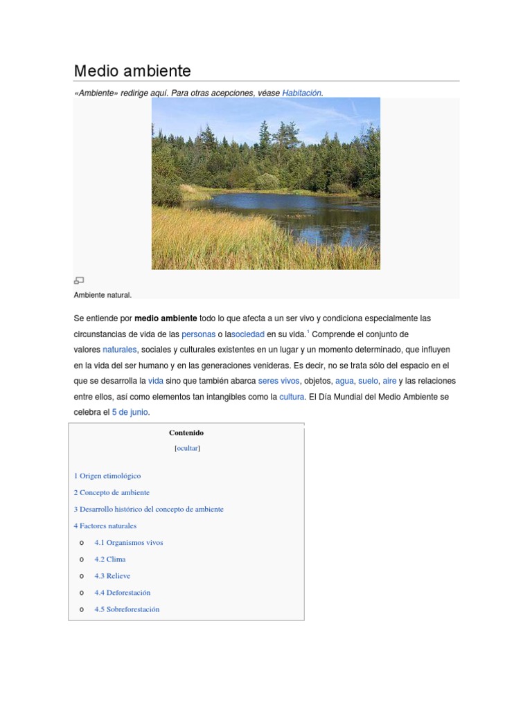Medio Ambiente | PDF | Entorno natural | Conservación