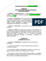 Ejemplo de Estatuto de Una Asociacion Civil