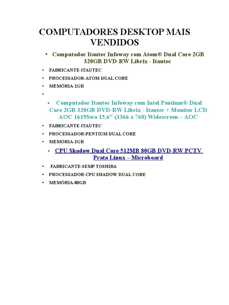 Top Desktop Computers for Sale | PDF