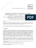 Travelling Wave Solutions of Some Classes of Non 2002 Journal of Computation