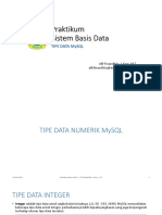 Praktikum Basis Data 2 - Tipe Data MySQL