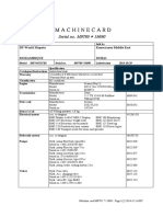 Machinecard: Serial No. M9785 15690