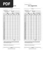 CSC Form 48 Daily Time Record (DTR)