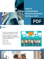 How To Communicate Business Decisions During A Crisis