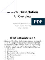 M.Tech. Dissertation: An Overview