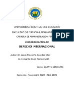 Unidad Didáctica - Derecho Internacional