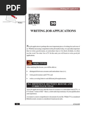 Writing Job Application