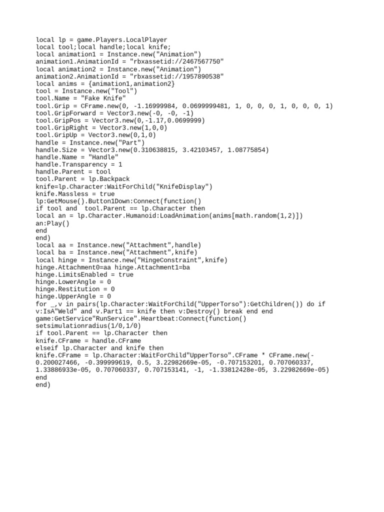 Mm2 Fake Knife Script PDF