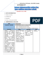 Lee e interpreta un díptico sobre cuidado de la salud