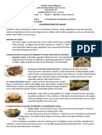 Classification of Salad: Republic of The Philippines Sorsogon National High School Sorsogon City