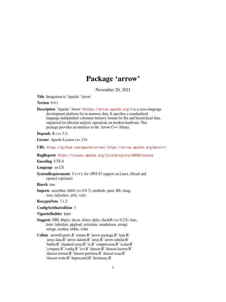 Package Arrow': November 20, 2021 | PDF | Array Data Structure ...