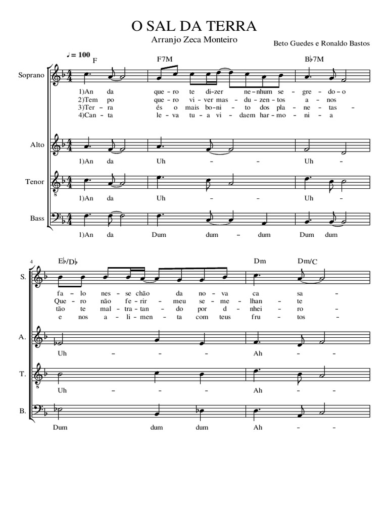 O Sal Da Terra-1 | PDF | Canto | Música à capela