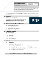 Administration of Medication Procedure