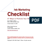 The Web Marketing: Checklist