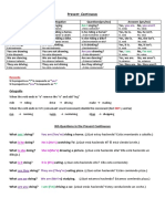 Present Continuous Spanish and English