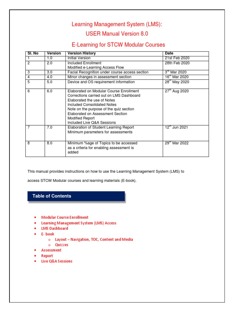 STCW E-Learning User Guide | PDF | Educational Technology | Password