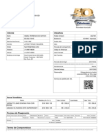 Pedido de compra de móveis para Isabel Ferreira dos Santos