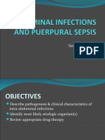 Abdominal Infections and Puerpural Sepsis