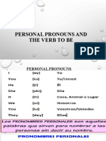 Personal pronouns and verb to be