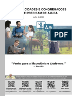 Lista de Cidades e Congregações Que Precisam de Ajuda