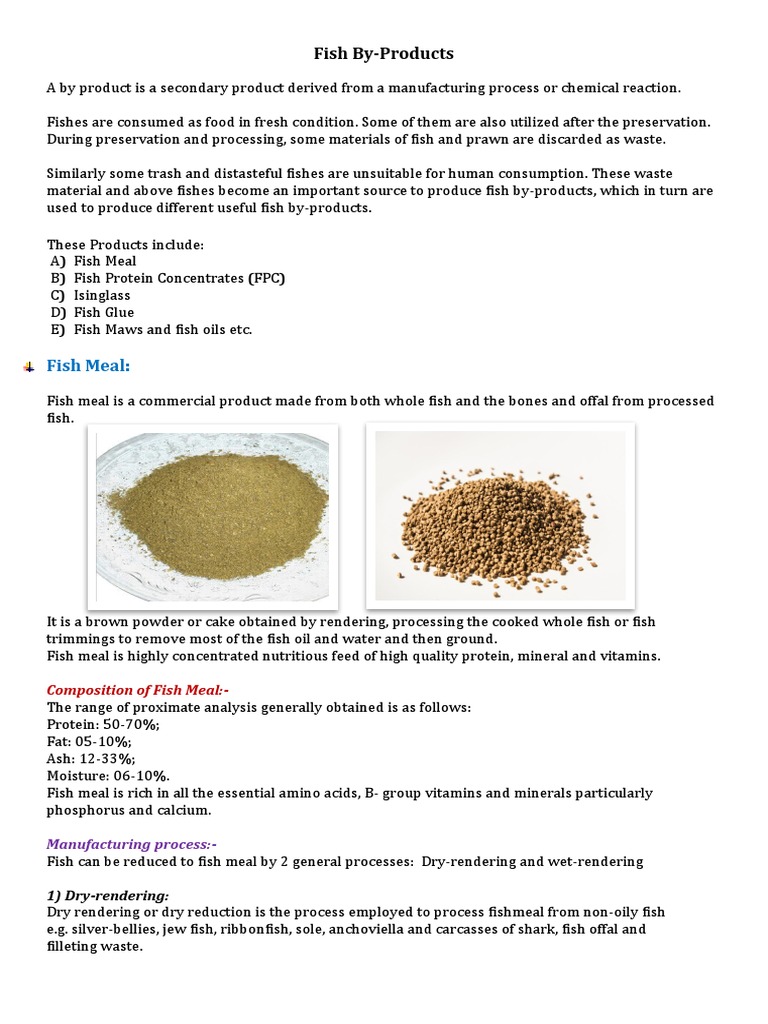 Fish By-Product | PDF | Food Industry | Nutrition