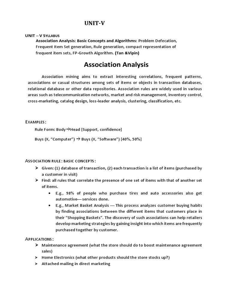 Association Analysis and Apriori Algorithm | PDF | Data Management ...