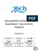 Reglamento Interno de Seguridad y Salud en El Trabajo