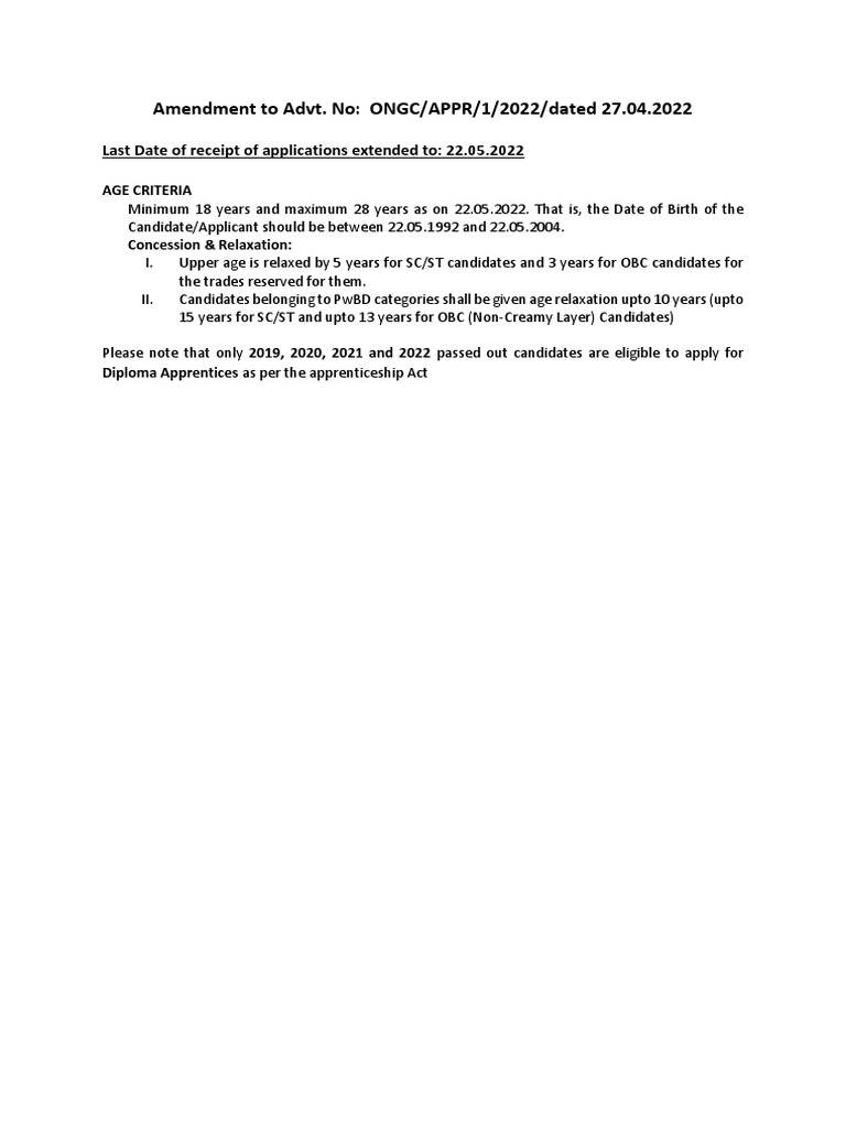 Amendment Advt | PDF