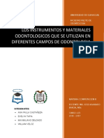 Materiales e Instrumentales en Odontologia