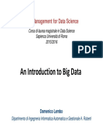 Data Management and Big Data Introduction