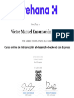 Victor Manuel Encarnación Carrasco: Curso Online de Introducción Al Desarrollo Backend Con Express