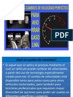 Cambios de Velocidad para 1ero A, B, C, D y e