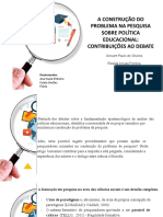 Construção do problema na pesquisa sobre políticas educacionais