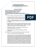 Plano de Aula Quinzenal - 9 Anos B e D