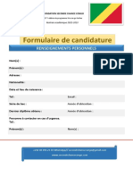 Formulaire de Candidature: Renseignements Personnels