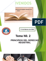 TEMA N0. 2 PRINCIPIOS  DERECHO REGISTRAL-2022