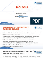 Estructura y funciones de las membranas celulares