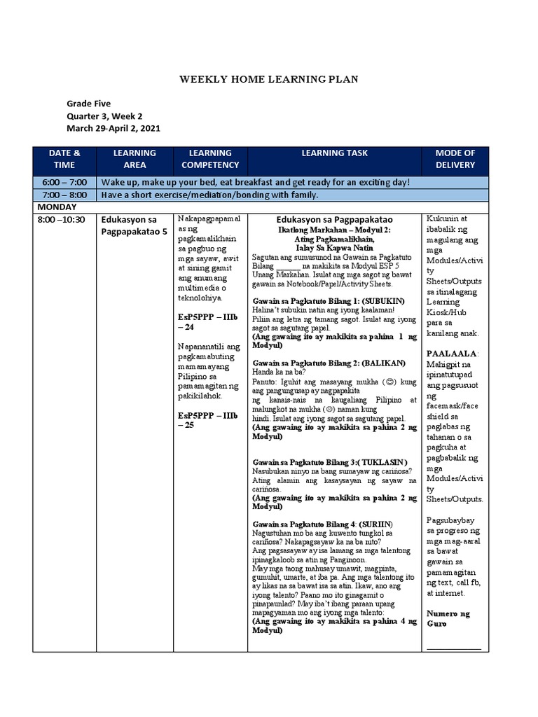 WHLP Q3 WEEK 2 MARCH 29 - April 2,, 2021' A | PDF