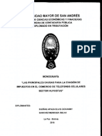 Dt-V-Xii-027 Las Principales Causas para La Evasion de Impuestos en El Comercio de Telefonos Celulares Sector Huyustus