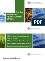 (1) Updates on RA 9297 Clean Water Act, DAO 2005-10, DAO 2016-08 (Water Quality Guidelines and General Effluent Standards)