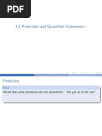 3.1 Predicates and Quantified Statements I