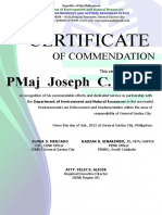 Cert of Commendation