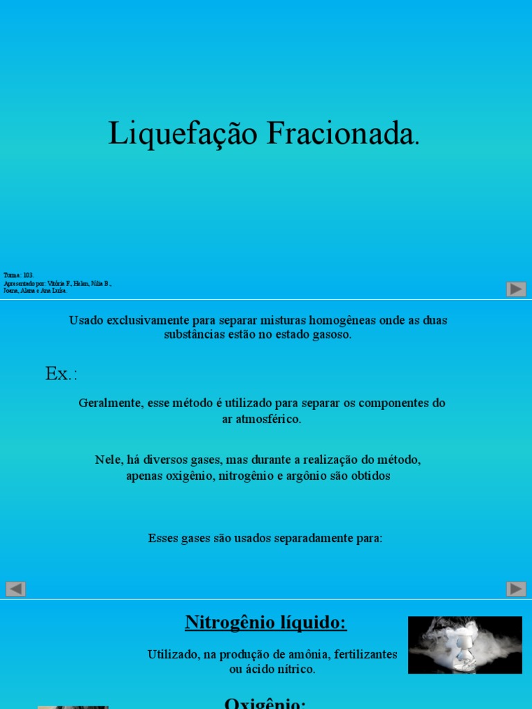 Liquefação Fracionada: Processo e Aplicações | PDF | Argônio | Oxigênio, image size:768x1024
